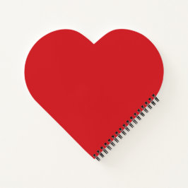 RED HEART SPIRAL NOTEBOOK