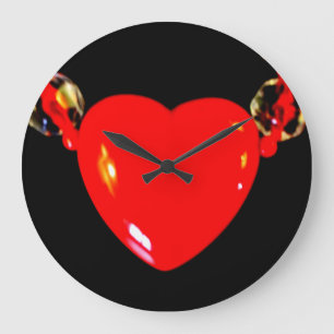 Red Heart Stor Klocka