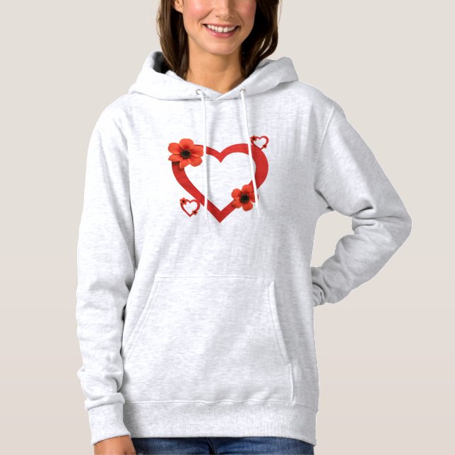 Red Heart T-Shirt ,Minimalist & Modern Design (Framsida)