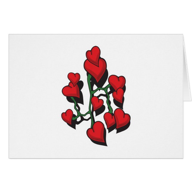 Red Heart Tattoo Design Hälsningskort (Framsidan Horizontal)
