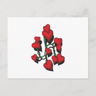 Red Heart Tattoo Design Vykort