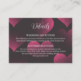 Red Heart Theme Wedding Details Enclosure Cards Tilläggskort