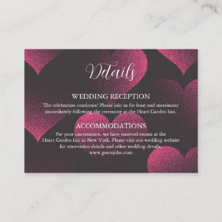 Red Heart Theme Wedding Details Enclosure Cards Tilläggskort