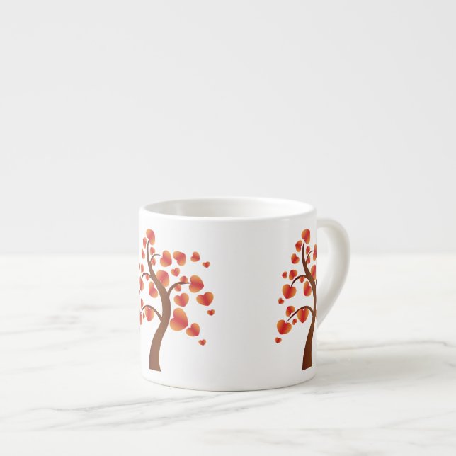 Red Heart Träd Espressomugg (Framsida höger)