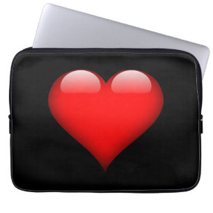 Red Heart Trendig Kärlek Bröllop Laptop Fodral