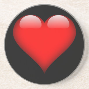 Red Heart Trendig Kärlek Bröllop Underlägg