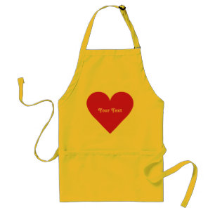 Red Heart Valentine anpassningsbar aprons Förkläde