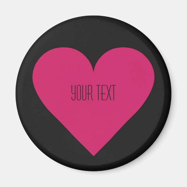 Red Heart Valentine anpassningsbar magnet (Framsidan)