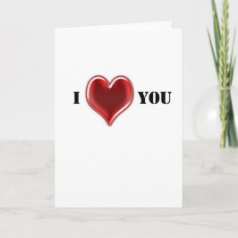 Red Heart Valentine Day Card Helgkort
