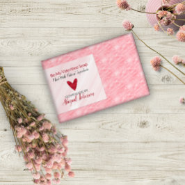Red Heart Valentine Day Homemade Handmade Soap Mat Etiketter