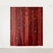 Red Heart Valentine Day Photo BackDrop Tapestry