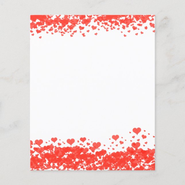 Red Heart Valentine Day Scrapbook Papper (Framsida)