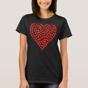 Red Heart Valentine Day Women Girls T Shirt