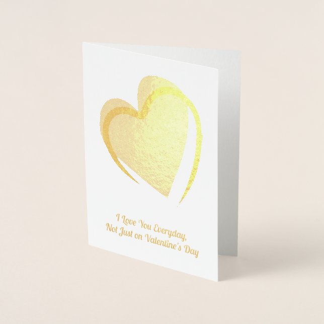 Red Heart, Valentine Folierat Kort (Framsida)