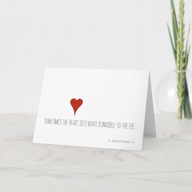 Red Heart Valentines day Card Helgkort (Framsida)