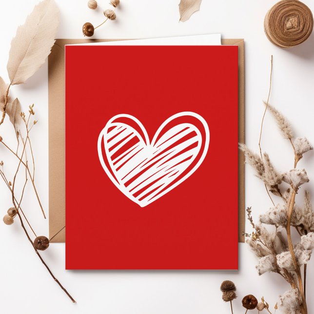 Red Heart Valentines day Kort (Skapare uppladdad)