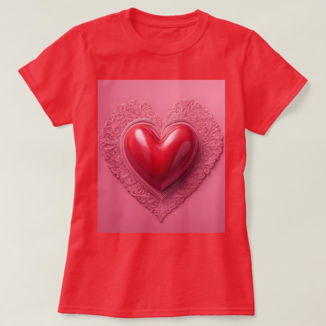 Red Heart Women's T-Shirt (Design framsida)