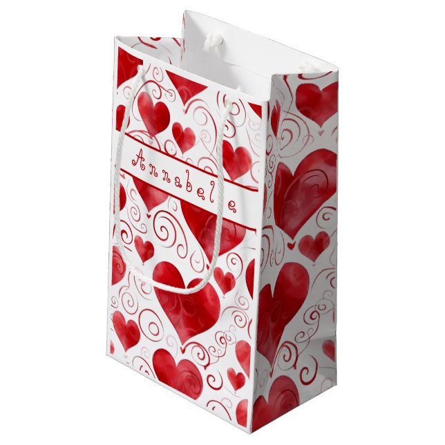 Red Hearts and Swirls (Baksidan Vinklad)