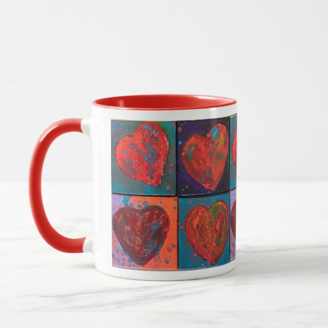 "Red Hearts" Beverage Mugg (Vänster)