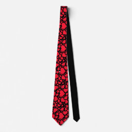 Red Hearts Black Tie Valentine Slips