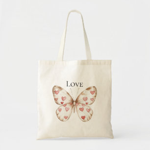Red Hearts Butterfly Tygkasse