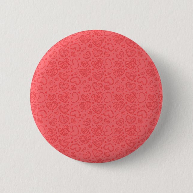 Red Hearts Button - Romantic Knapp (Framsida)