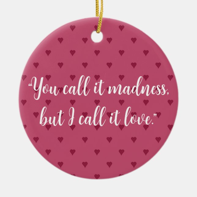 Red Hearts Ceramic Ornament (Framsidan)