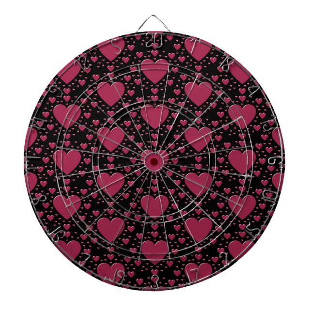 Red Hearts Decorative Dartboard Darttavla (Framsidan)