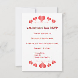 Red Hearts Design Valentines day Bröllop OSA