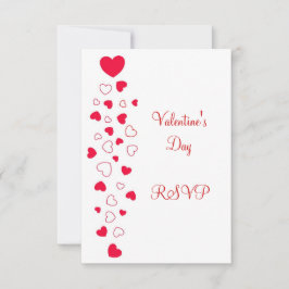 Red Hearts Design Valentines day Bröllop OSA Kort