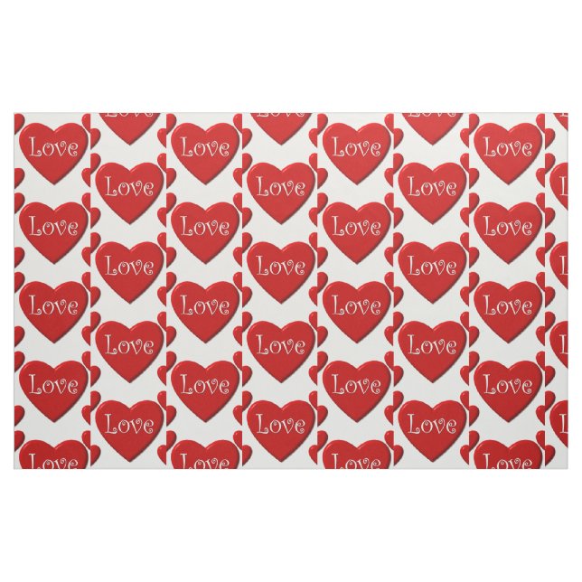 Red Hearts Fabric Tyg (Fat Quarter)