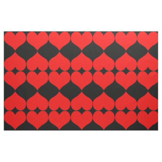 Red Hearts Fabric Tyg