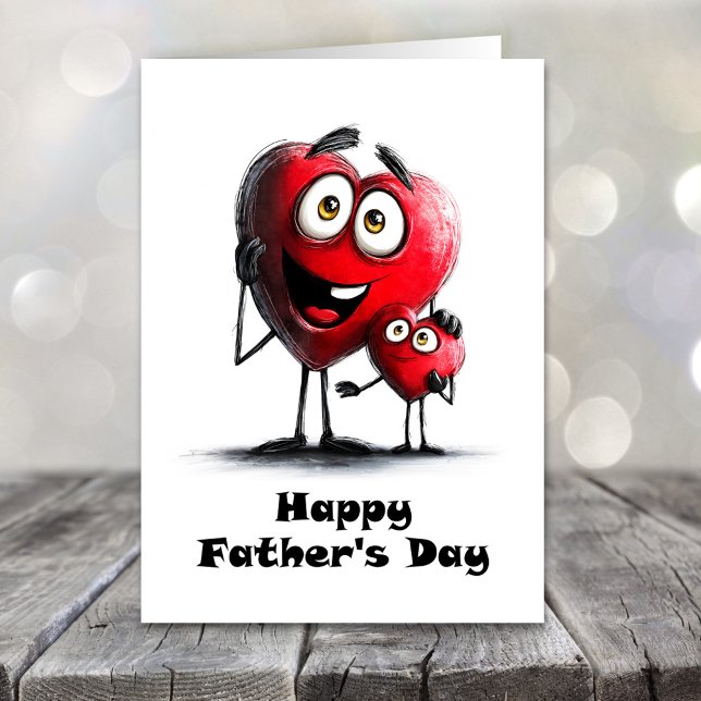 Red Hearts Father’s Day Card Helgkort (Skapare uppladdad)