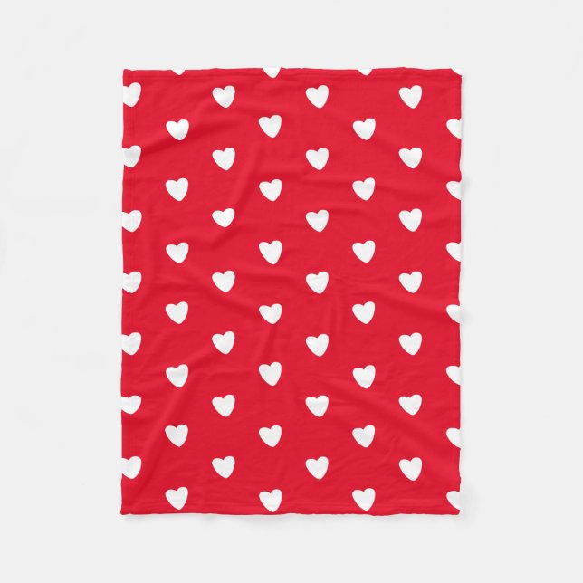 Red Hearts Fleece Blanket (Framsidan)