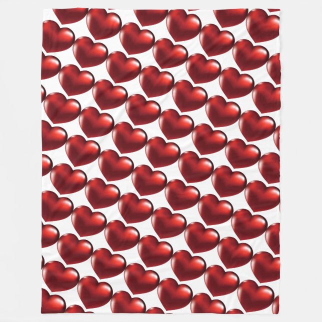 Red Hearts Fleecefilt (Framsidan)