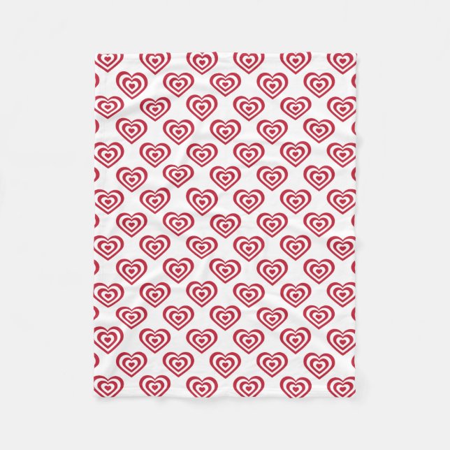 Red Hearts Fleecefilt (Framsidan)