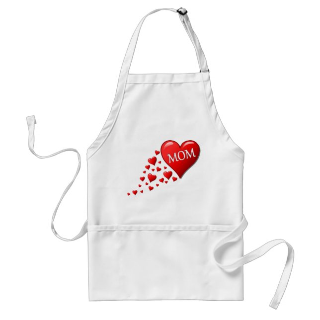 RED HEARTS FOR MAMMA FÖRKLÄDE (Framsidan)
