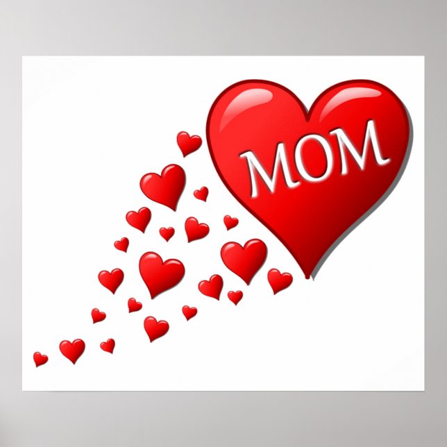 RED HEARTS FOR MAMMA POSTER (Framsidan)
