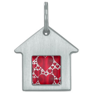 RED HEARTS FOR VALENTINE'S DAY ID-bricka HUSDJUR