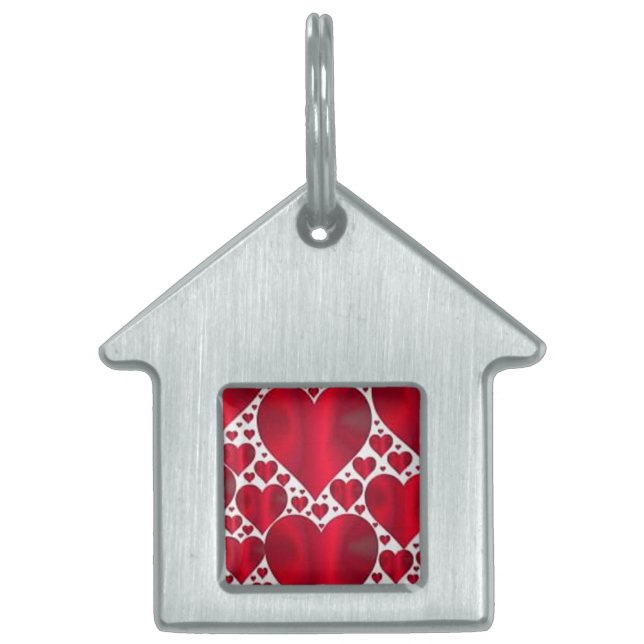 RED HEARTS FOR VALENTINE'S DAY ID-bricka HUSDJUR (Framsidan)