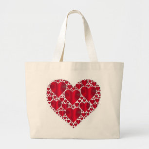 RED HEARTS FOR VALENTINE'S DAY JUMBO TYGKASSE