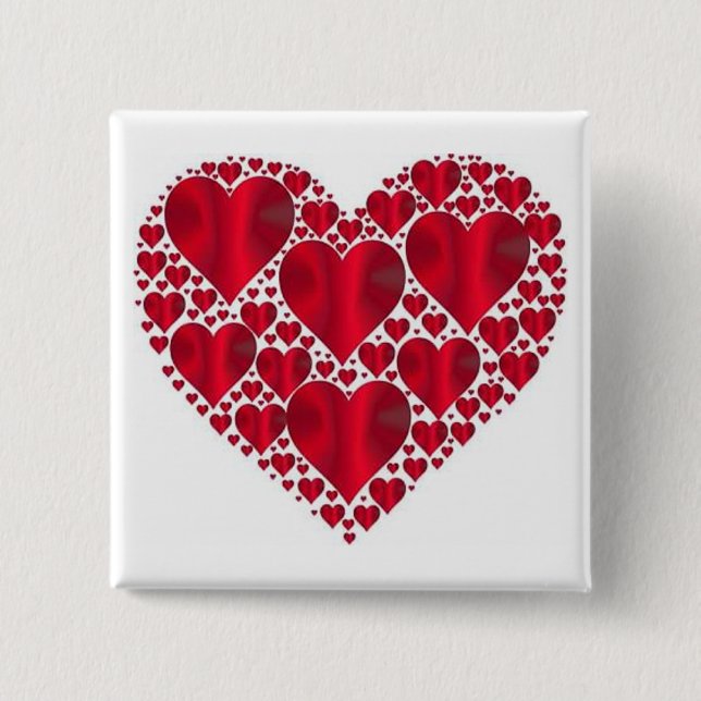 RED HEARTS FOR VALENTINE'S DAY KNAPP (Framsida)