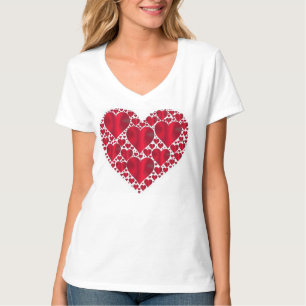 RED HEARTS FOR VALENTINE'S DAY T SHIRT