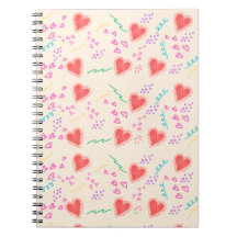 Red Hearts fotopatbok mönster Spiral