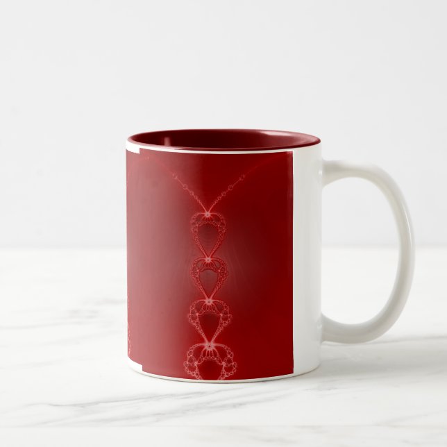 Red Hearts Fractal Mugg (Höger)