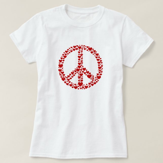 Red Hearts, Fredstecken T-Shirt (Design framsida)