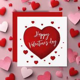 Red Hearts Glad Alla hjärtans dag Julkort