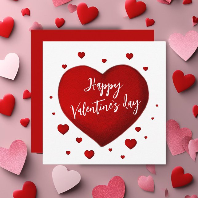 Red Hearts Glad Alla hjärtans dag Julkort (Skapare uppladdad)