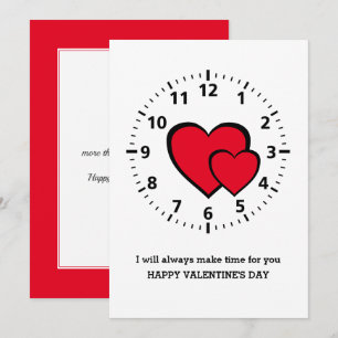 Red Hearts GÖR ALLTID TID FÖR DIG Valentine Julkort