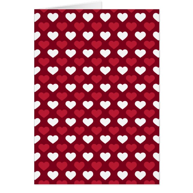 Red Hearts Hälsningskort (Framsidan)